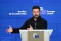 Ukraine’s President Volodymyr Zelenskyy speaks during a press conference as part of a European Union summit at the EU headquarters in Brussels on October 16, 2026. (Source: Getty Images)