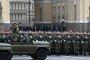 Russian troops rehearse for the Victory Day military parade at Palace Square in Saint Petersburg, Russia, April 23, 2026. (Source: Getty Images)