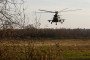 A Mi-8 military helicopter flies at low altitude during a training flight at an undisclosed location in the Lviv region on November 7, 2024. (Source: Getty Images)