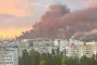Smoke rises over Saratov following a reported drone strike on the city’s oil refinery, May 31, 2026. (Photo: Open source)