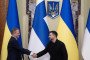 Ukraine's President Volodymyr Zelenskyy shakes hands with Finland's Prime Minister Petteri Orpo during their meeting in Kyiv on October 22, 2026. (Source: Getty Images)