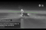Thermal view of unguided rockets launched from a Ukrainian FP-2 drone during a strike on a Russian Black Sea Fleet communications node near Myrne in occupied Crimea on May 17, 2026. (Source: Ukraine’s Unmanned Systems Forces)