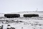 Russia’s Bastion mobile coastal defense missile systems drive across Alexandra Land on the Franz Josef Land archipelago in the Arctic, May 17, 2021. Illustrative photo. (Source: Getty Images)