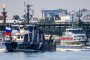 Russian Navy ships take part in the rehearsals of the Naval Parade in St. Petersburg on the Neva River on July 28, 2024. Illustrative photo. (Source: Getty Images)