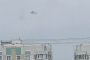 An unidentified aerial object is seen above residential buildings in Moscow amid reports of drones and balloons over the Russian capital on October 9, 2026. (Source: Open source)