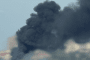 A plume of smoke rises near Igor Sikorsky Kyiv International Airport (Zhuliany) following a reported Russian drone strike on September 4, 2026.