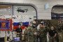 Russian drone operator flies a quadcopter drone during a demonstration event in a shopping centre in Voronezh on January 24, 2026.