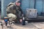 A Ukrainian soldier prepares the P1-Sun interceptor drone for flight on April 29, 2026 in Donetsk region, Ukraine. (Source: Getty Images)