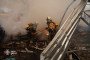 Ukrainian firefighters extinguish a blaze at the site of a Russian missile strike in Kyiv on July 11, 2026. (Source: State Emergency Service of Ukraine)