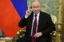 Russian leader Vladimir Putin grimaces on August 7, 2025, in Moscow.
