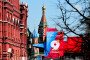 Security barriers stand at the entrance of the historic Red Square, which is closed to the public ahead of the May 9 Victory Day celebrations in Moscow, Russia on May 3, 2026. (Source: Getty Images)