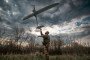 A Ukrainian soldier launches a Polish-made FlyEye reconnaissance drone during an operation in the Donetsk region. (Source: Getty Images)