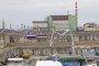 The Russian and the Hungarian flag is seen while Workers prepare the lowest structural element of reactor block 5 on February 5, 2026 in Paks, Hungary. (Source: Getty Images)
