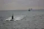 Illustrative image. Russian Kilo-class submarine Krasnodar, accompanied by the tug Altay, moves through the English Channel, December 11, 2025. (Source: Royal Navy)