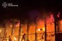 A fire burns inside a building following a Russian attack on Zaporizhzhia. (Source: State Emergency Service of Ukraine)