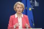 President of the European Commission Ursula von der Leyen talks to media, in the Berlaymont building, the EU Commission headquarter on July 13, 2026 in Brussels, Belgium. (Source: Getty Images)