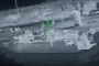 A Russian military boat targeted by a Ukrainian drone during an operation. (Source: Ukraine’s Ministry of Defense)