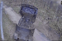 Russian TOS-1A Solntsepyok heavy flamethrower system moments before a Ukrainian drone strike, June 2026.