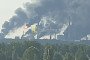 Fire at the TAIF-NK oil refinery in Nizhnekamsk, in Russia’s Tatarstan region, July 8, 2026.