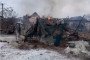 Smoke rises from the ruins of a residential property in Oleksiievo-Druzhkivka after Russian forces dropped a guided aerial bomb late on February 1, 2026. (Photo: Donetsk Regional Prosecutor’s Office)