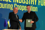 European Commissioner for Defence and Space Andrius Kubilius and Ukrainian Defense Minister Mykhailo Fedorov shake hands during the EU-Ukraine Defence Industry Forum. (Source: Mykhailo Fedorov)
