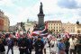 Anti-Ukrainian demonstration, while a few meters away, members of the Ukrainian diaspora celebrate the Independence Day of Ukraine in Krakow, Poland, on August 24, 2025. (Source: Getty Images)