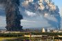 Wildberries logistics centers in St. Petersburg on fire after a drone strike, July 24, 2026.