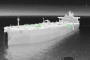 Russian shadow fleet oil tanker in the Black Sea moments before a Ukrainian drone strike, July 20, 2026.