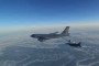 F-16 Fighting Falcon fighter refuels from a KC-135 Stratotanker. (Source: Getty Images)
