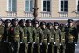 Military personnel from the Aerospace Forces in field uniforms march across Palace Square during the first rehearsal for the 81st Victory Day Parade. Illustrative photo. (Source: Getty Images)