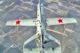 A Russian gasoline-powered drone featuring red stars on its wings, photographed in October 2026. (Source: Serhii “Flash” Beskrestnov)