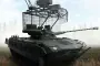 A rendered image shows one of Russia’s new BMD-2M airborne infantry fighting vehicles with added cage armor and the Bereg combat module.