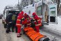 Emergency medics and rescuers carry an injured resident on a stretcher after Russian artillery fire hit a residential area, January 16, 2026. (Photo: Dnipropetrovsk Regional Military Administration)
