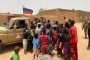 Russian Africa Corps personnel interact with local residents in northern Mali. (Source: Russian media)