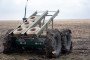 A Ukrainian ground robotic system takes part in a training exercise in Kharkiv region, January 2025. (Source: Getty Images)