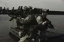 Soldiers of Ukraine’s Defense Intelligence International Legion conduct operations aboard an inflatable boat. (Source: MilitaryLand)