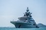 Superyacht Nord, linked to sanctioned Russian billionaire Alexey Mordashov, anchored in Hong Kong after sailing from Vladivostok, October 14, 2022. (Source: Getty Images)