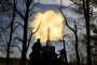 Ukrainian servicemen of the 43 Artillery Brigade fire a 2S7 Pion self-propelled cannon towards Russian positions at a front line in the Donetsk region on September 27, 2024.