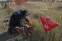 A participant uses scissors during humanitarian demining training for war veterans in Kyiv, Ukraine, on October 30, 2025. (Source: Getty Images)