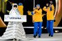 Russian national Anastasia Kucherova leads Ukrainian team in the athletes' parade during the opening ceremony of the Milano Cortina 2026 Winter Olympics at San Siro Stadium on February 6, 2026 in Milan, Italy. (Photo: Getty Images)
