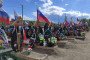 Russian military graveyard in the Murmansk region, Russia, 2024.