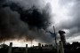 Black smoke rises from the refinery where a fire broke out following a strike as firefighting efforts continue in Moscow, Russia on June 18, 2026. (Source: Getty Images)