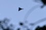 Illustrative image. A Russian Shahed drone flies above Kyiv during Russian strikes on the Ukrainian capital on May 24, 2026.