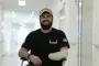 A Ukrainian defender at the UNBROKEN Center in Lviv continues his rehabilitation after surviving a severe frontline injury. (Source: First Medical Association)