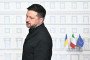Ukraine's President Volodymyr Zelenskyy arrives for a press point with Italy's Prime Minister, Giorgia Meloni, at Palazzo Chigi after their meeting in Rome on April 15, 2026. (Source: Getty Images)