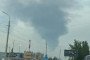 Smoke seen rising from a Russian oil facility in Ufa, July 8, 2026.