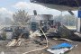 Firefighters extinguish a blaze at a damaged gas station after a Russian strike on the Shyroke community in Ukraine's Kryvyi Rih district, Dnipropetrovsk region, on August 3, 2026. (Source: Dnipropetrovsk Regional Military Administration)