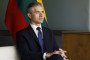 Lithuanian Foreign Minister Kestutis Budrys looks on during an interview with AFP in Vilnius, Lithuania on May 14, 2026. (Source: Getty Images)