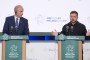 President of Ukraine Volodymyr Zelenskyy at a joint press conference with Irish Prime Minister Micheáln Martin in Dublin Castle on the occasion of the start of Ireland's six-month presidency of the Council of the EU on July 1. (Source: Getty Images)