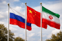 Flags of Russia, China, and Iran. Illustrative Image. (Photo: Open source)